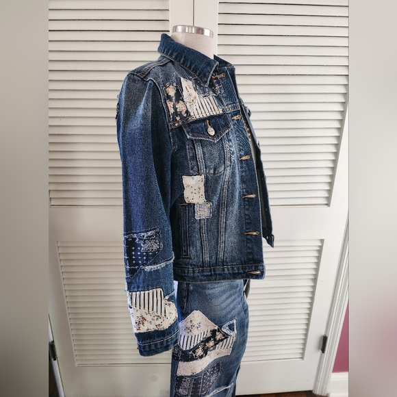 DRIFTWOOD Patchwork Denim Jacket NWT - Picture 3 of 8